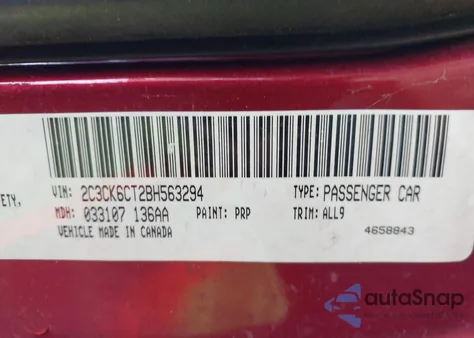 2011 Chrysler 300C Awd from USA, damaged, VIN 2C3CK6CT2BH563294